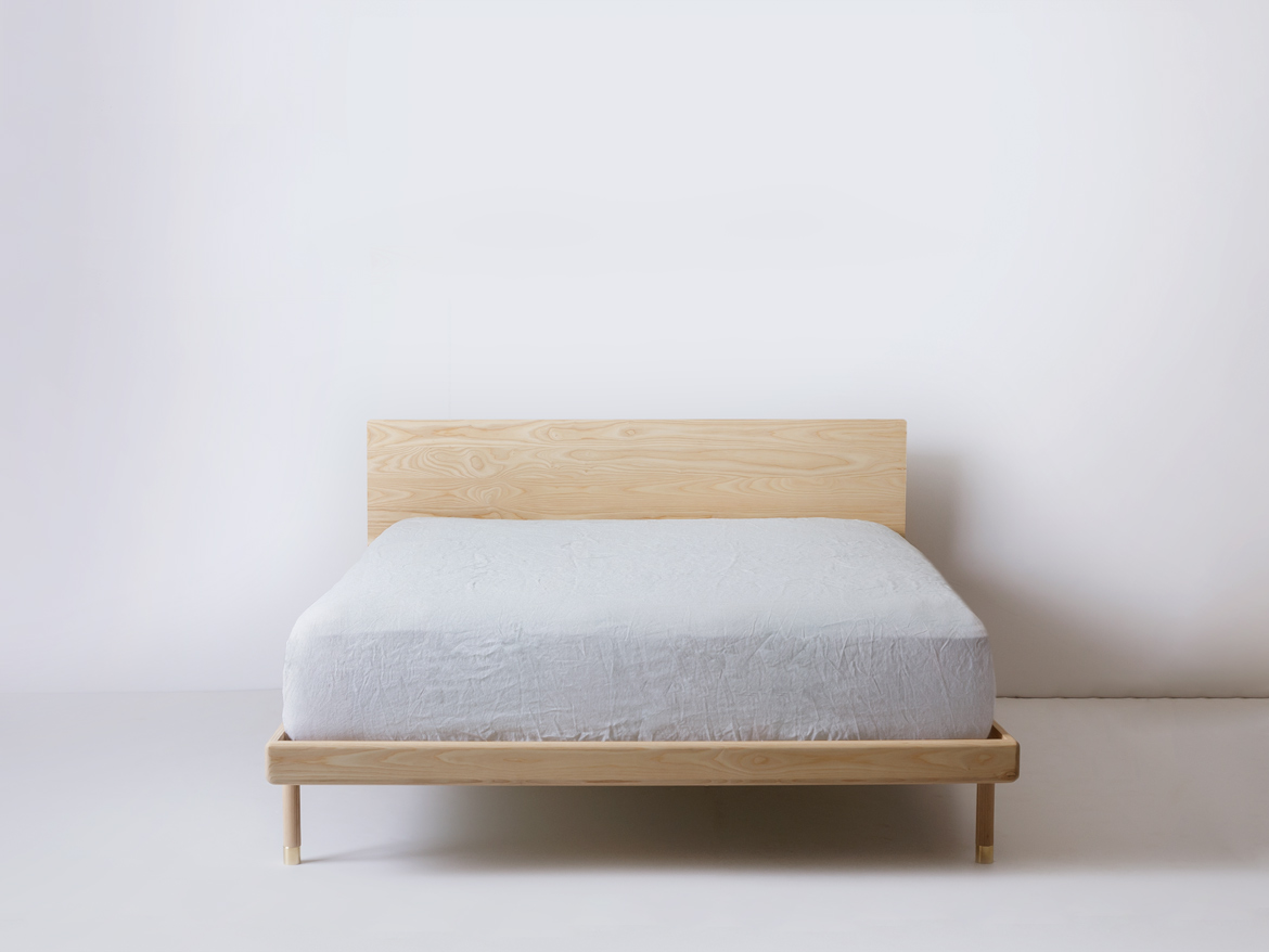Simple Bed - Modern Platform Bed with Brass Feet | Kalon ...